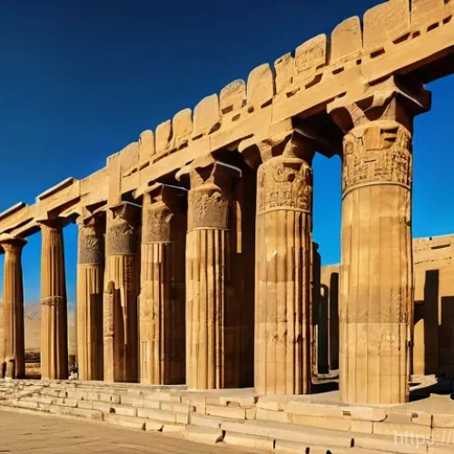 이란 비교 - **Ancient Majesty of Persepolis**
    "A breathtaking wide-angle view of the ancient ruins of Persep...