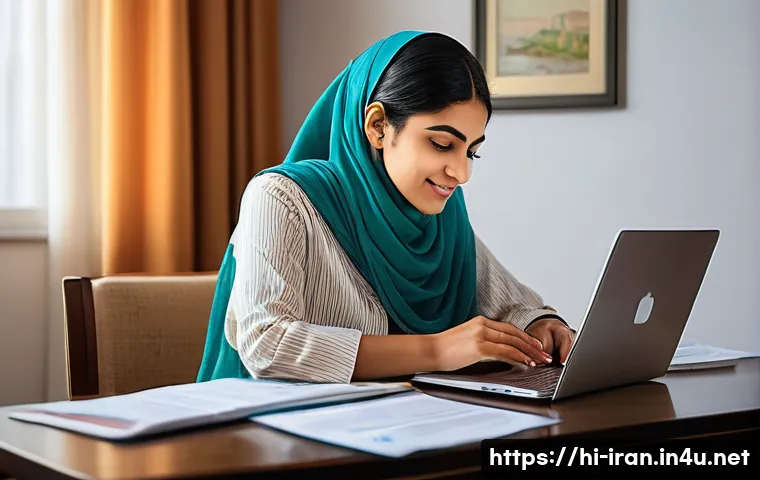 이란 비자 발급 조건 - **Prompt 1: Seamless Online Iran Visa Application**
    "A young Indian woman, dressed in smart casu...