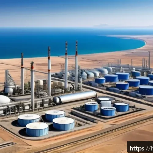 Home 17 이란의 천연가스 자원 - A detailed and realistic digital illustration of Iran’s southern gas fields near the Persian Gulf, s...